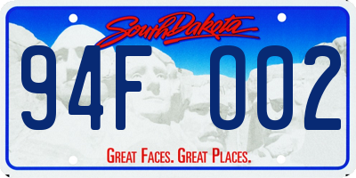 SD license plate 94FO02