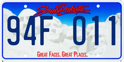 SD license plate 94FO11