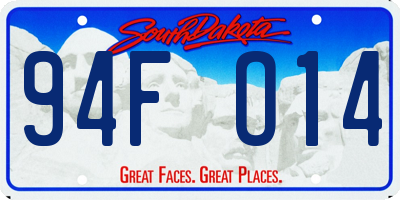 SD license plate 94FO14