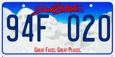 SD license plate 94FO20