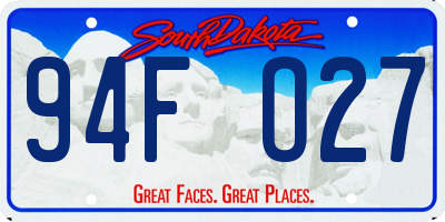 SD license plate 94FO27