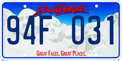 SD license plate 94FO31