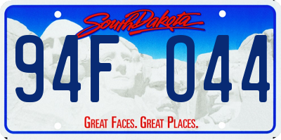 SD license plate 94FO44