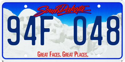 SD license plate 94FO48