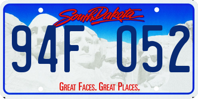 SD license plate 94FO52