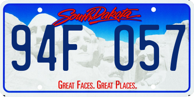 SD license plate 94FO57