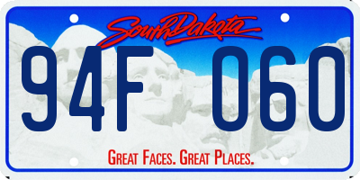 SD license plate 94FO60
