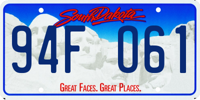 SD license plate 94FO61