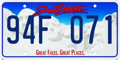 SD license plate 94FO71
