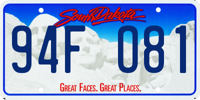 SD license plate 94FO81
