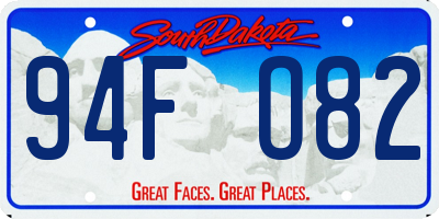 SD license plate 94FO82