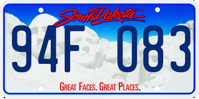 SD license plate 94FO83