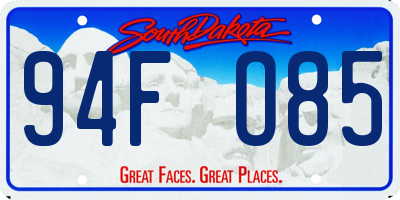 SD license plate 94FO85