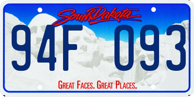 SD license plate 94FO93