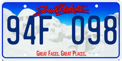 SD license plate 94FO98