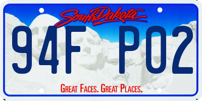 SD license plate 94FP02
