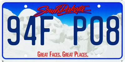 SD license plate 94FP08