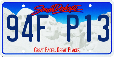 SD license plate 94FP13