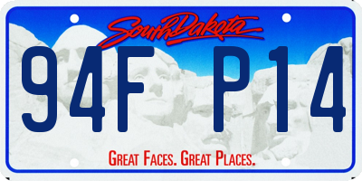 SD license plate 94FP14