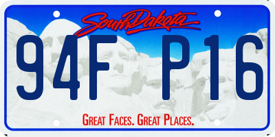 SD license plate 94FP16