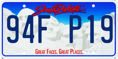 SD license plate 94FP19
