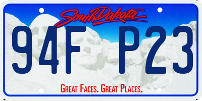 SD license plate 94FP23