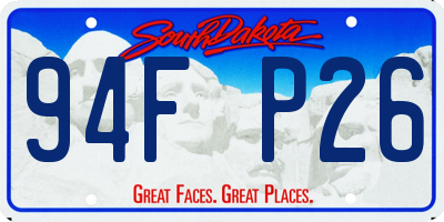 SD license plate 94FP26