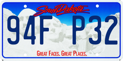 SD license plate 94FP32