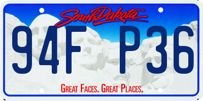SD license plate 94FP36