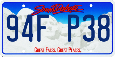 SD license plate 94FP38