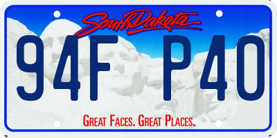 SD license plate 94FP40
