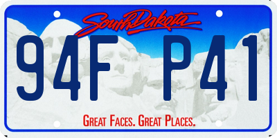 SD license plate 94FP41
