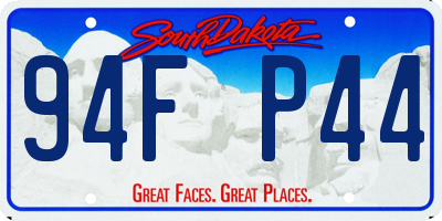SD license plate 94FP44