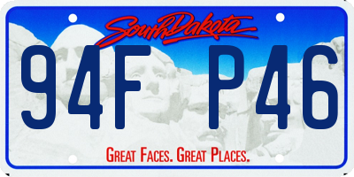 SD license plate 94FP46