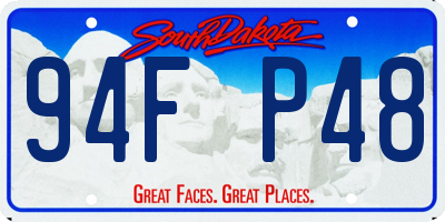 SD license plate 94FP48