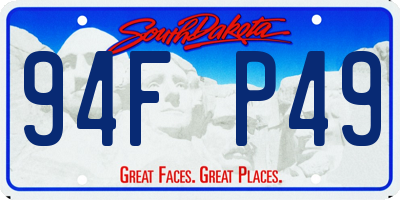 SD license plate 94FP49