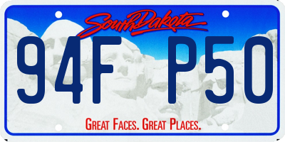 SD license plate 94FP50