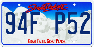 SD license plate 94FP52