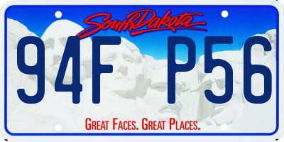 SD license plate 94FP56
