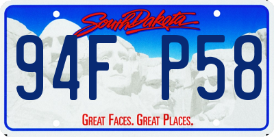 SD license plate 94FP58