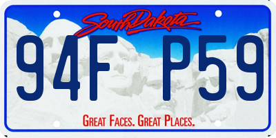 SD license plate 94FP59