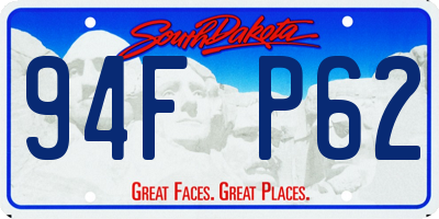 SD license plate 94FP62