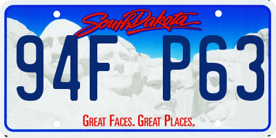 SD license plate 94FP63