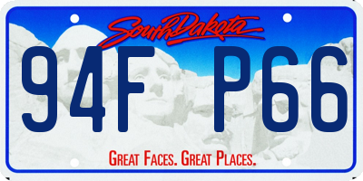 SD license plate 94FP66