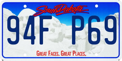 SD license plate 94FP69