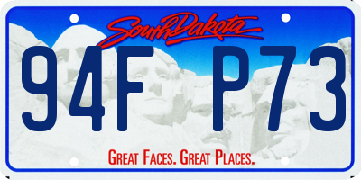 SD license plate 94FP73