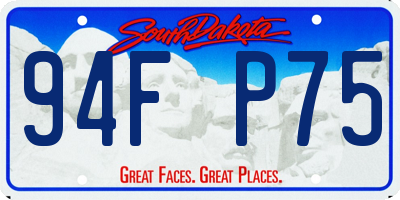 SD license plate 94FP75
