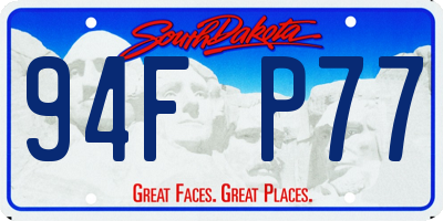 SD license plate 94FP77