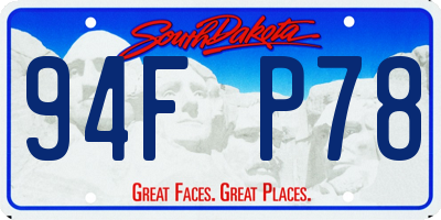 SD license plate 94FP78