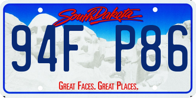 SD license plate 94FP86